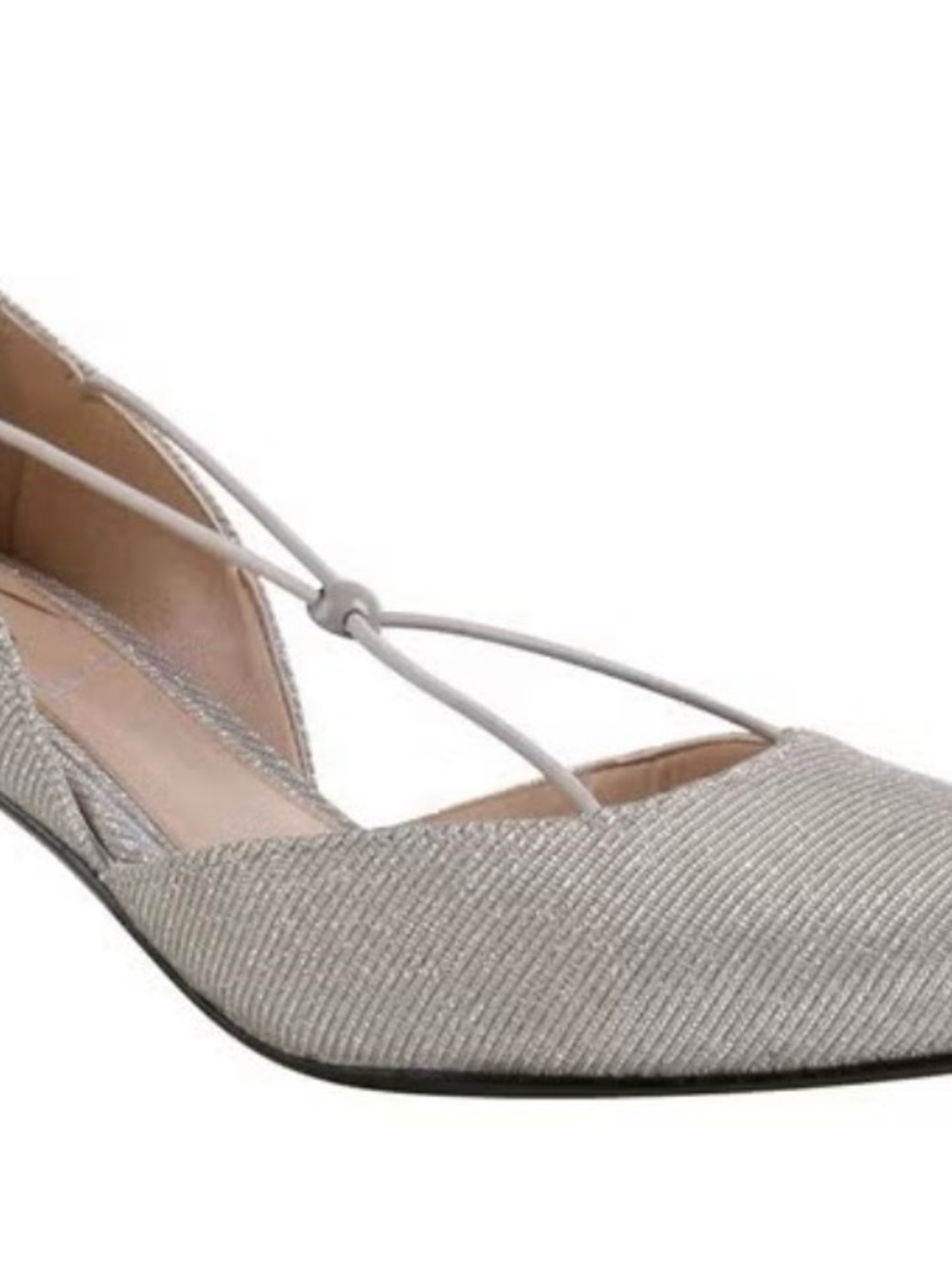 🌸 Veeva Dress Pump by J. Renee Silver Glitter 11 M - Picture 3 of 6
